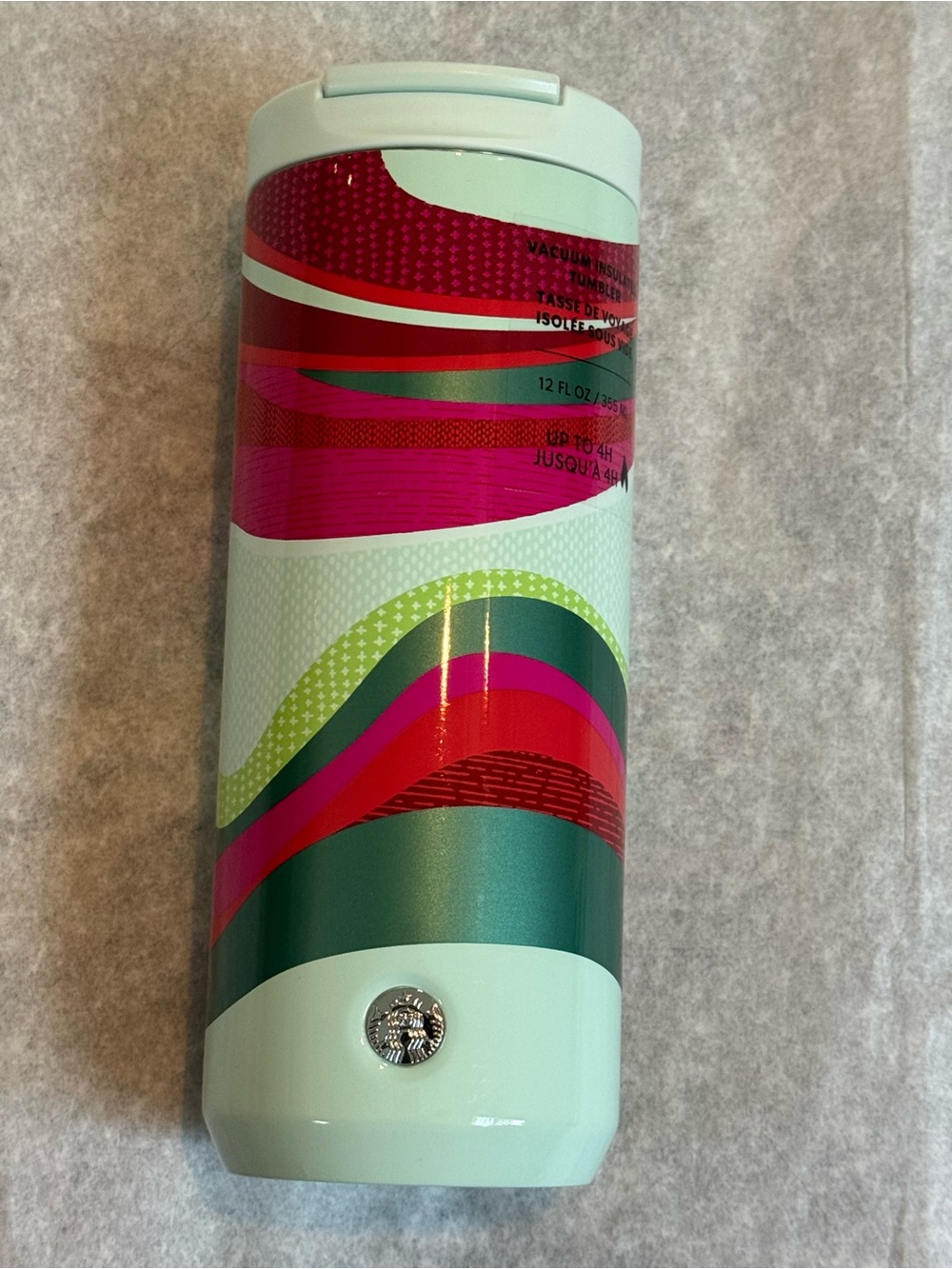 Starbucks 2021 Holiday Waves Stainless Steel Travel Tumbler NEW - Picture 1 of 3